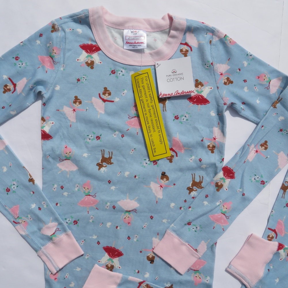 Hanna Andersson 150 Girls Pajamas Organic NEW 12 - Picture 4 of 8